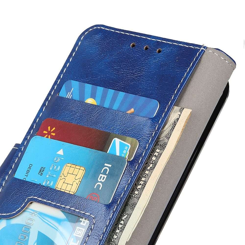 For Xiaomi 14 Pro Retro Crazy Horse Texture Leather Phone Case(Blue)