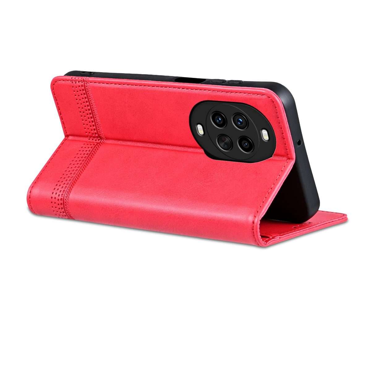 For Huawei Nova 14 Pro AZNS Magnetic Calf Texture Flip Leather Phone Case(Red)