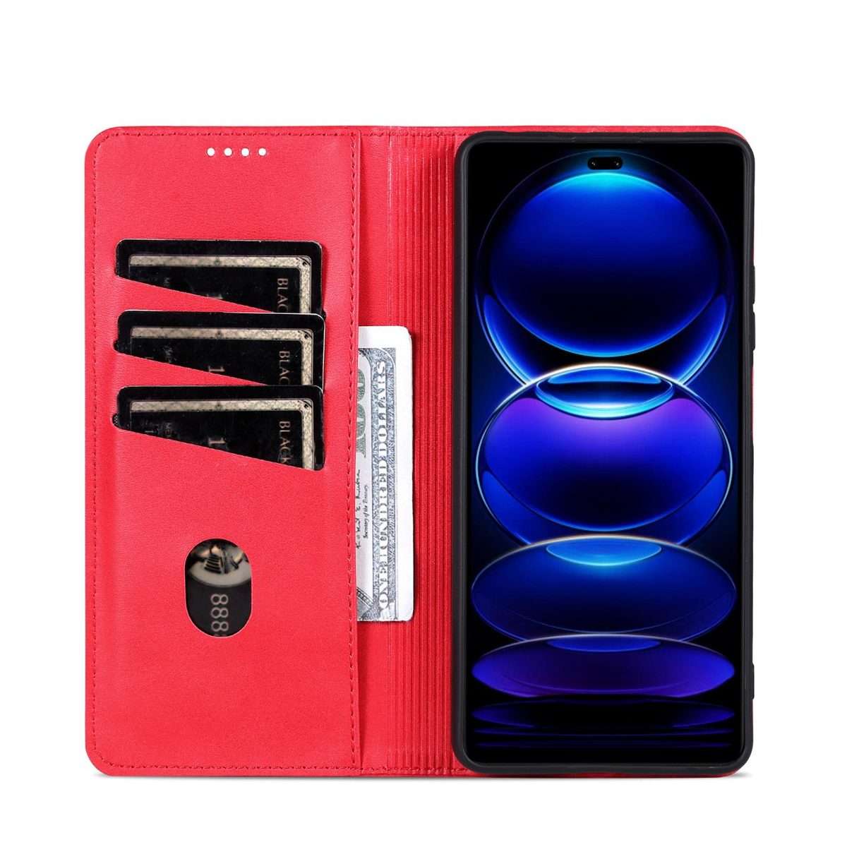 For Huawei Nova 14 Pro AZNS Magnetic Calf Texture Flip Leather Phone Case(Red)