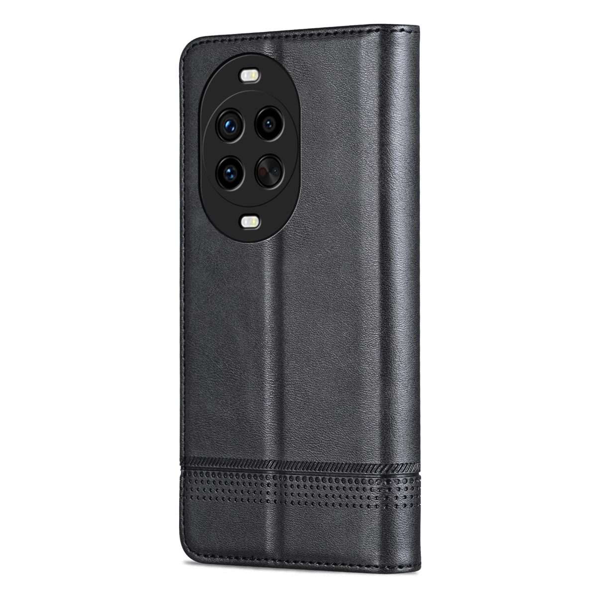For Huawei Nova 14 Pro AZNS Magnetic Calf Texture Flip Leather Phone Case(Black)