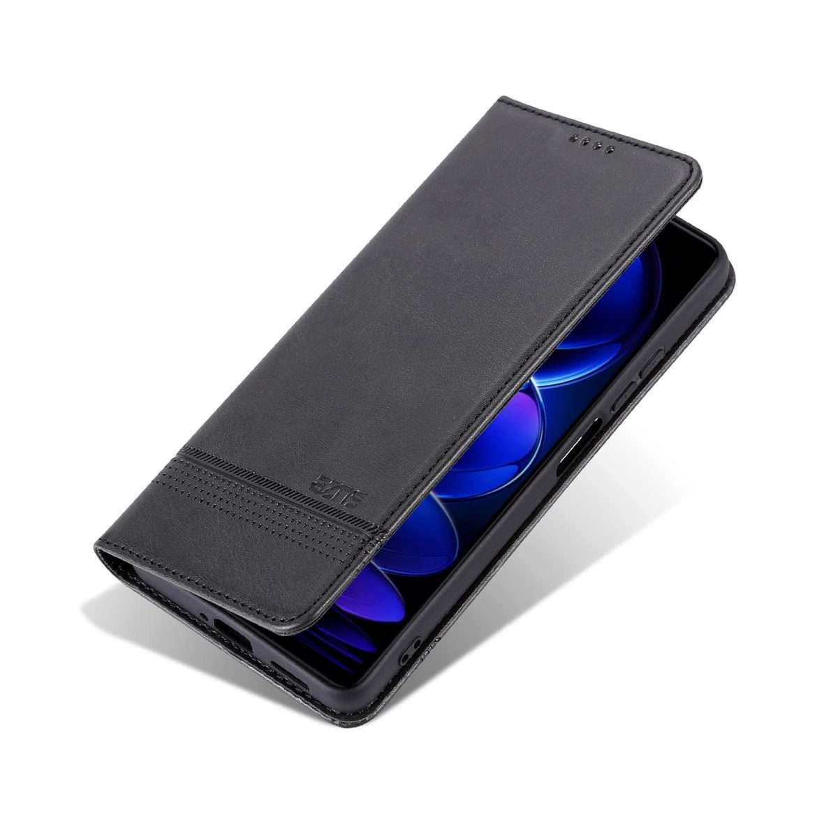 For Huawei Nova 14 Pro AZNS Magnetic Calf Texture Flip Leather Phone Case(Black)