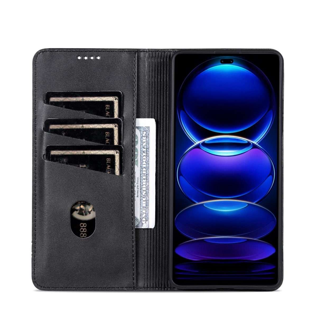 For Huawei Nova 14 Pro AZNS Magnetic Calf Texture Flip Leather Phone Case(Black)