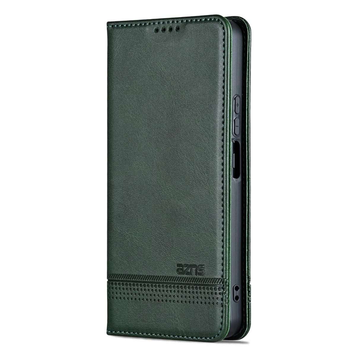 For Huawei Nova 14 Pro AZNS Magnetic Calf Texture Flip Leather Phone Case(Dark Green)