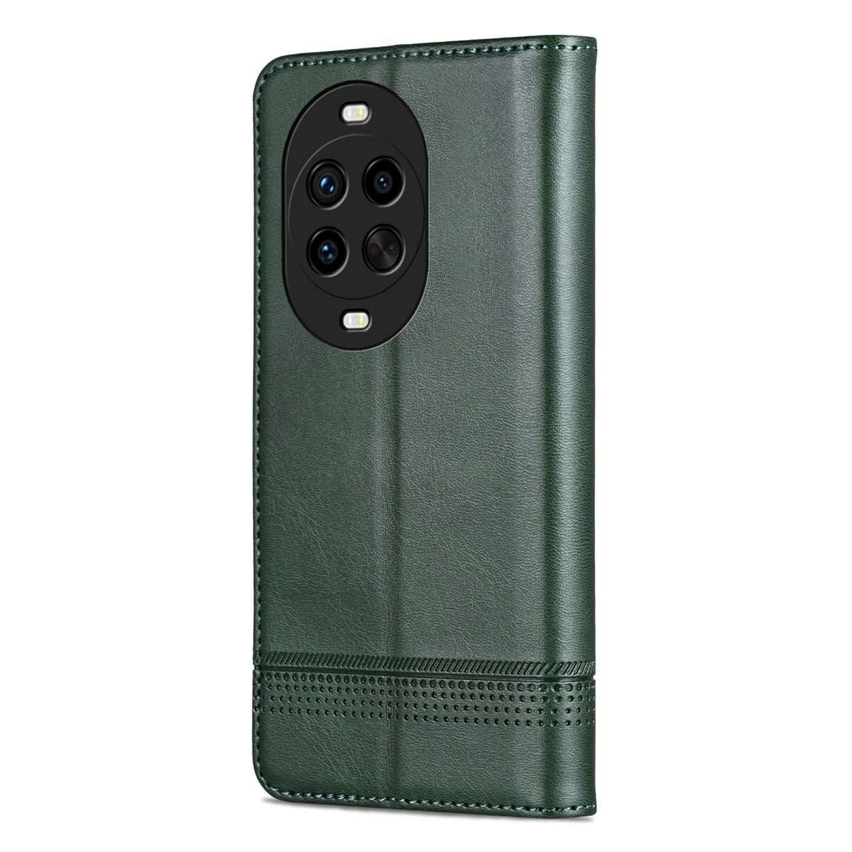 For Huawei Nova 14 Pro AZNS Magnetic Calf Texture Flip Leather Phone Case(Dark Green)