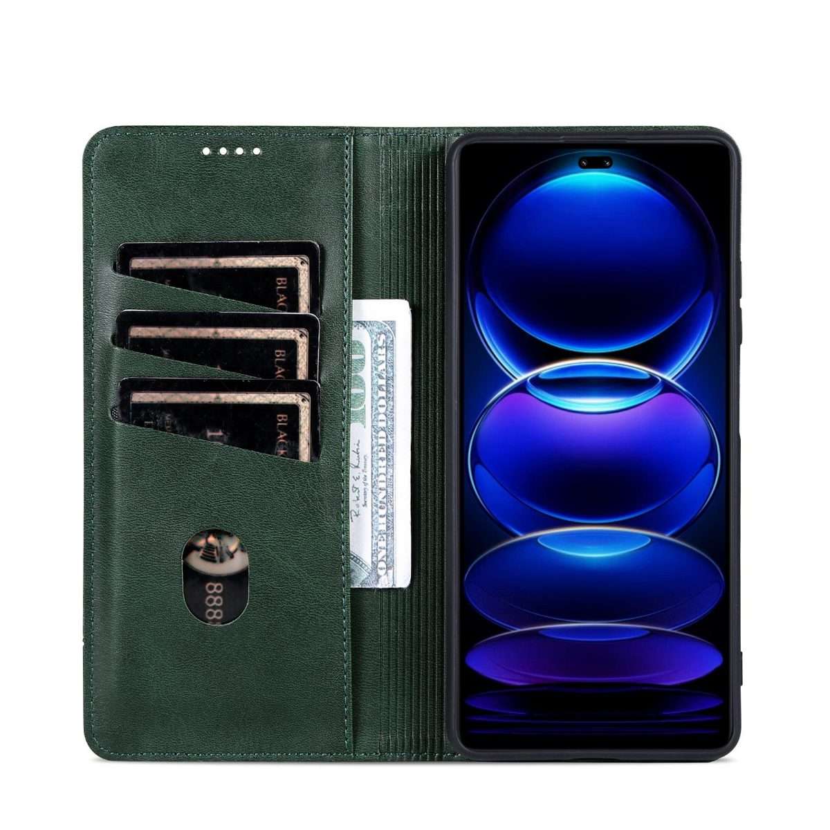 For Huawei Nova 14 Pro AZNS Magnetic Calf Texture Flip Leather Phone Case(Dark Green)