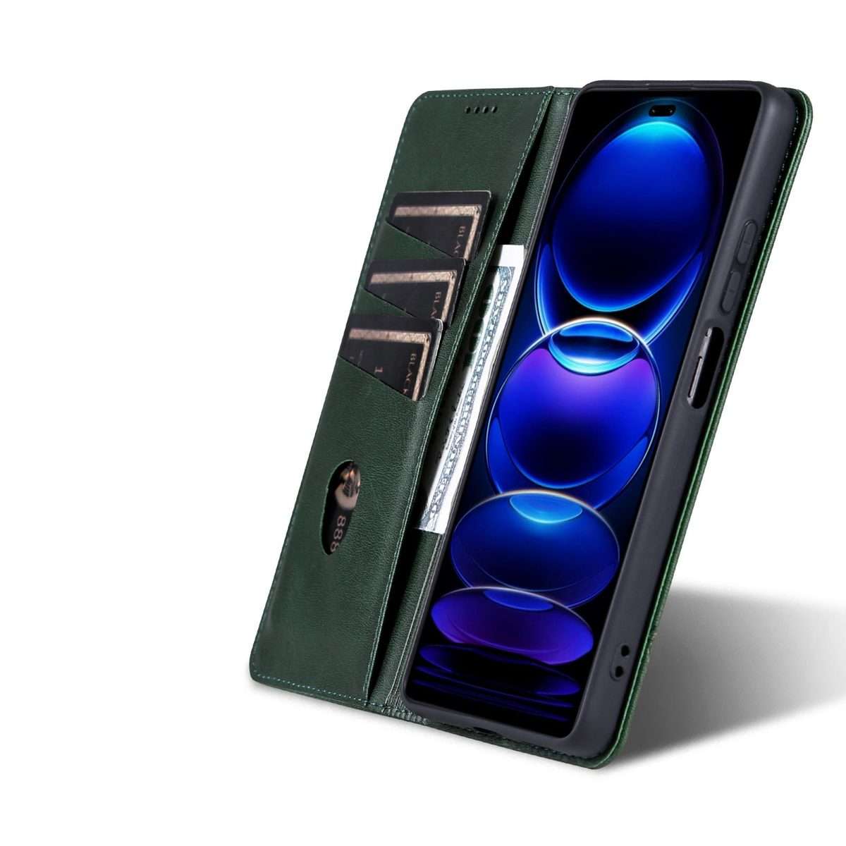 For Huawei Nova 14 Pro AZNS Magnetic Calf Texture Flip Leather Phone Case(Dark Green)