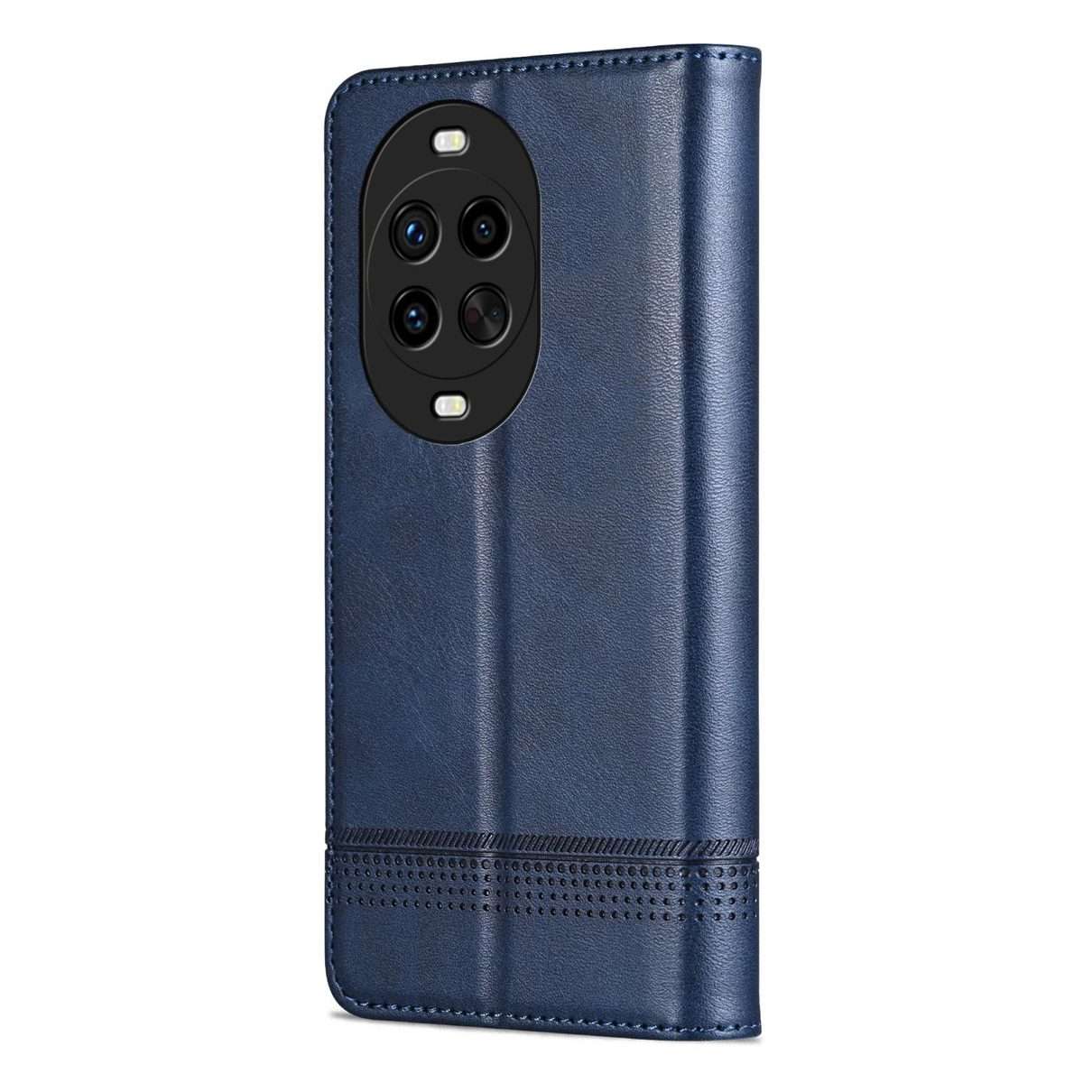 For Huawei Nova 14 Pro AZNS Magnetic Calf Texture Flip Leather Phone Case(Dark Blue)