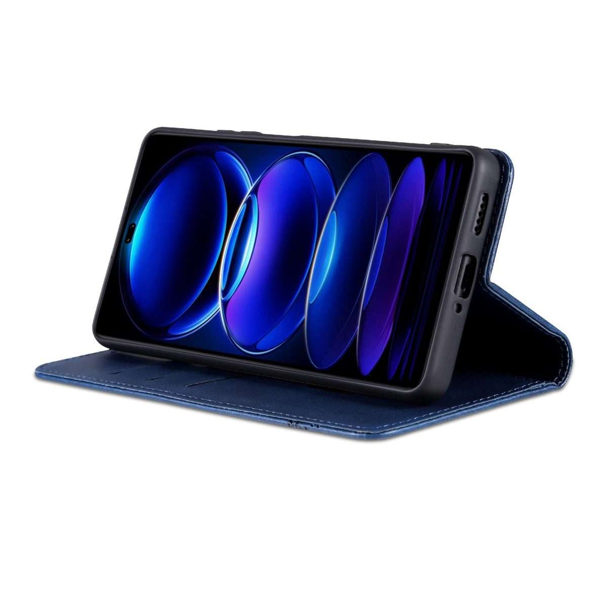 For Huawei Nova 14 Pro AZNS Magnetic Calf Texture Flip Leather Phone Case(Dark Blue)