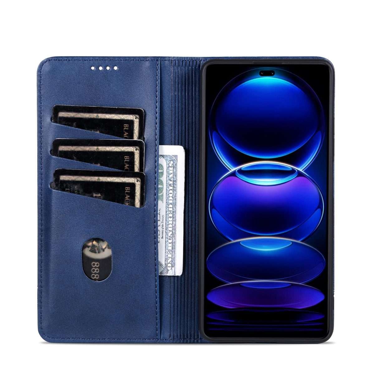For Huawei Nova 14 Pro AZNS Magnetic Calf Texture Flip Leather Phone Case(Dark Blue)