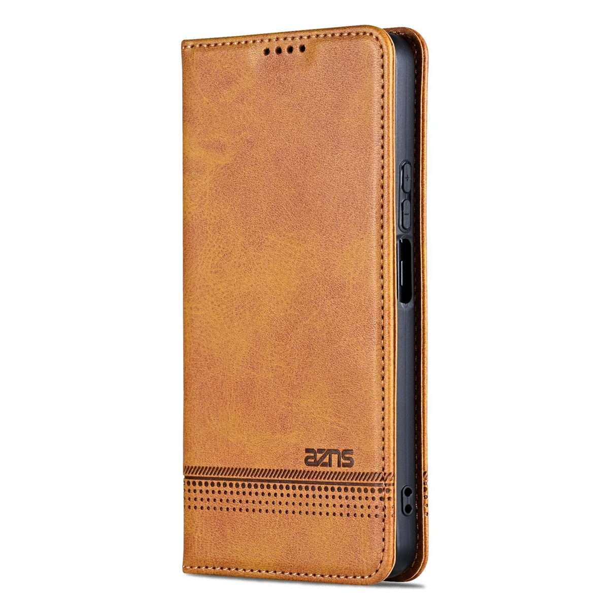 For Huawei Nova 14 Pro AZNS Magnetic Calf Texture Flip Leather Phone Case(Light Brown)