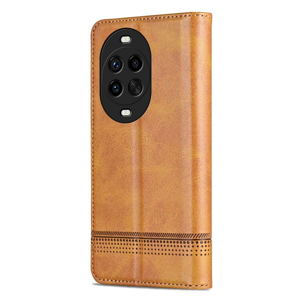 For Huawei Nova 14 Pro AZNS Magnetic Calf Texture Flip Leather Phone Case(Light Brown)