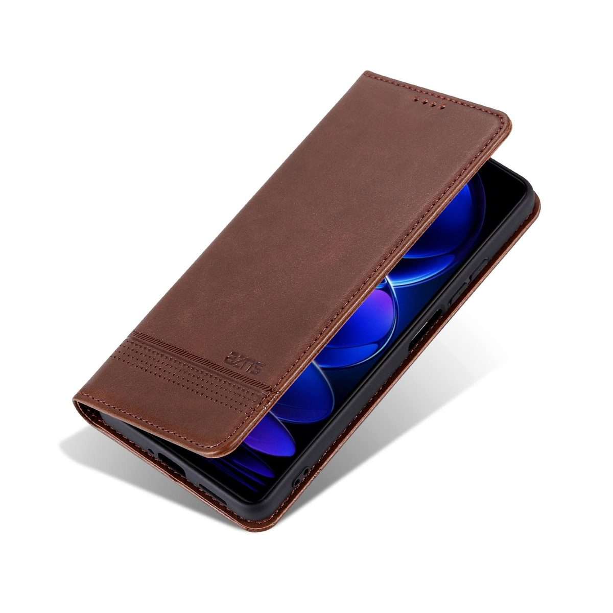 For Huawei Nova 14 Pro AZNS Magnetic Calf Texture Flip Leather Phone Case(Dark Brown)