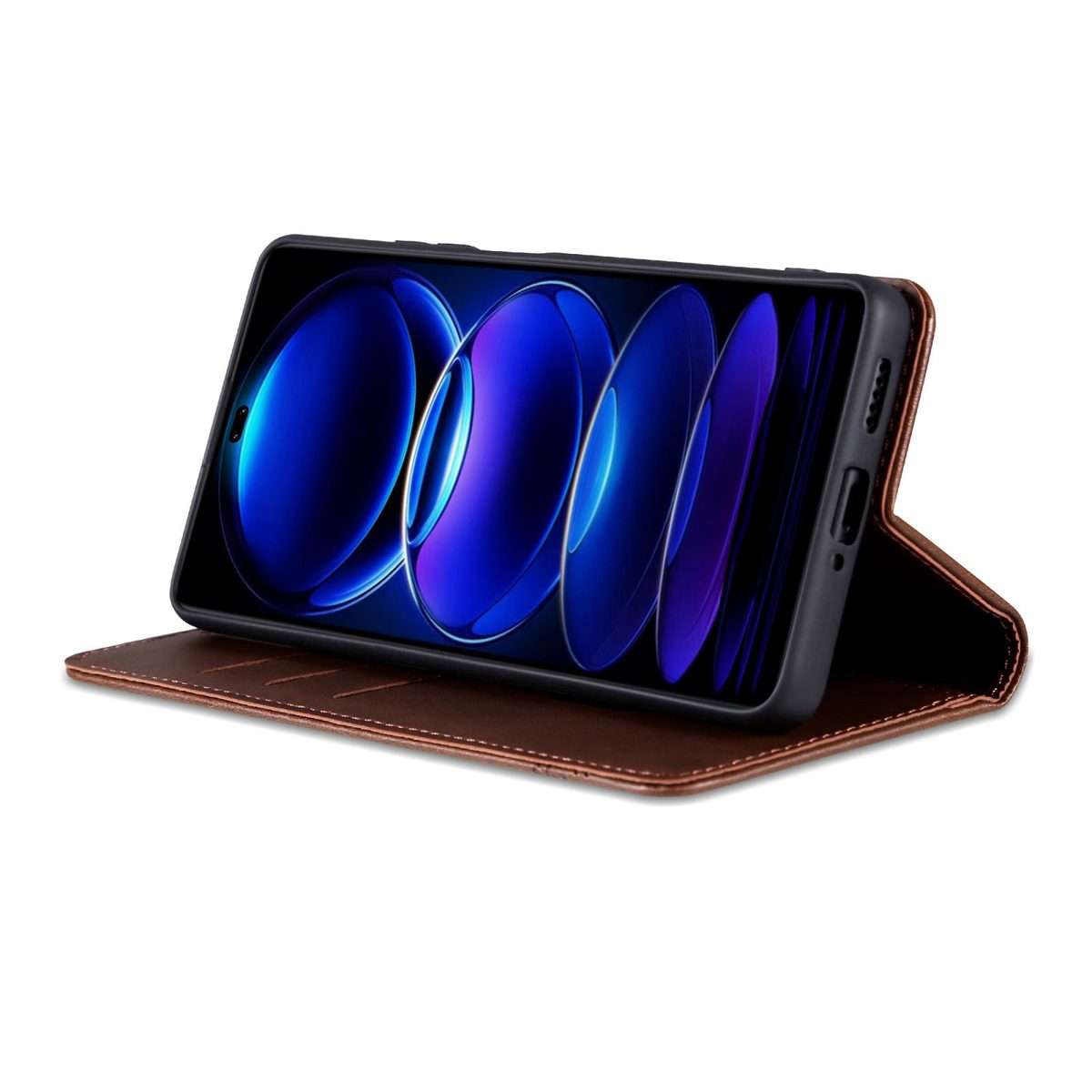 For Huawei Nova 14 Pro AZNS Magnetic Calf Texture Flip Leather Phone Case(Dark Brown)