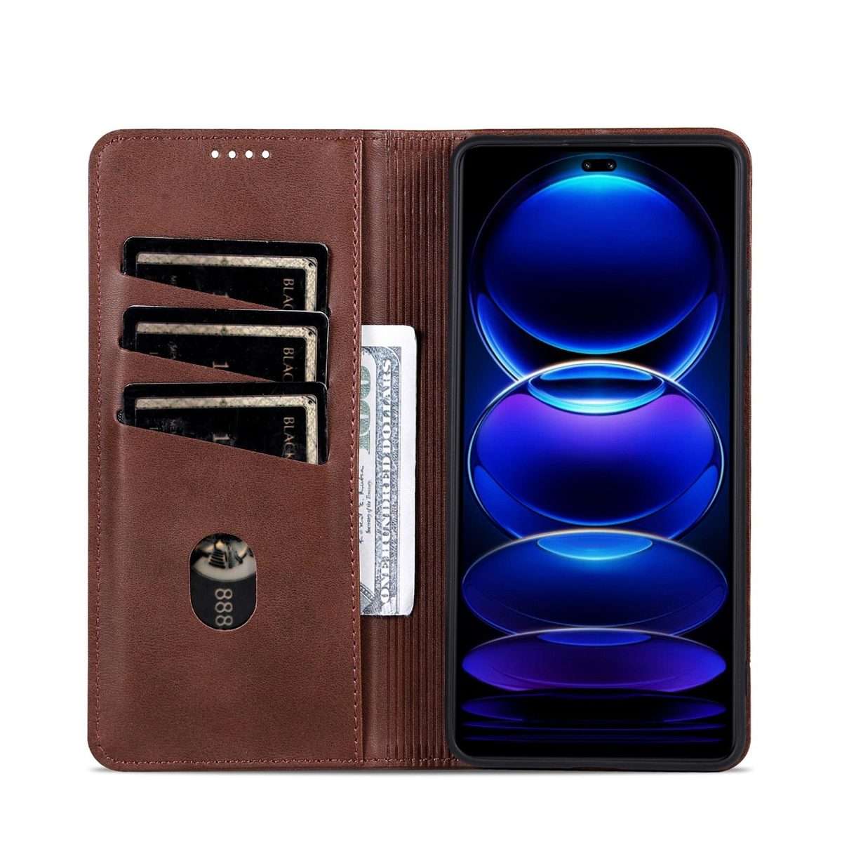 For Huawei Nova 14 Pro AZNS Magnetic Calf Texture Flip Leather Phone Case(Dark Brown)
