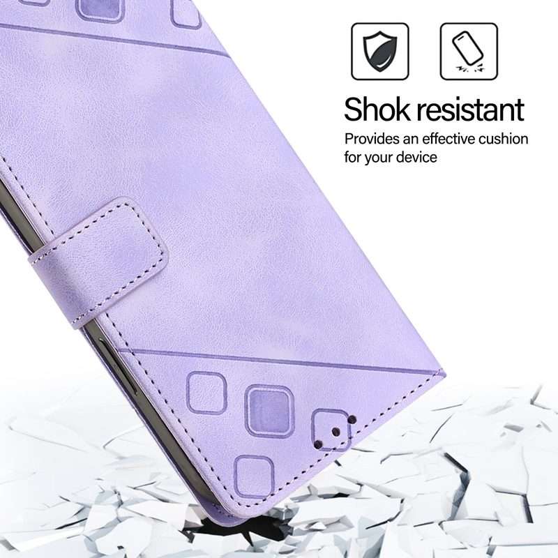 For Xiaomi 14 Pro Skin Feel Embossed Leather Phone Case(Light Purple)