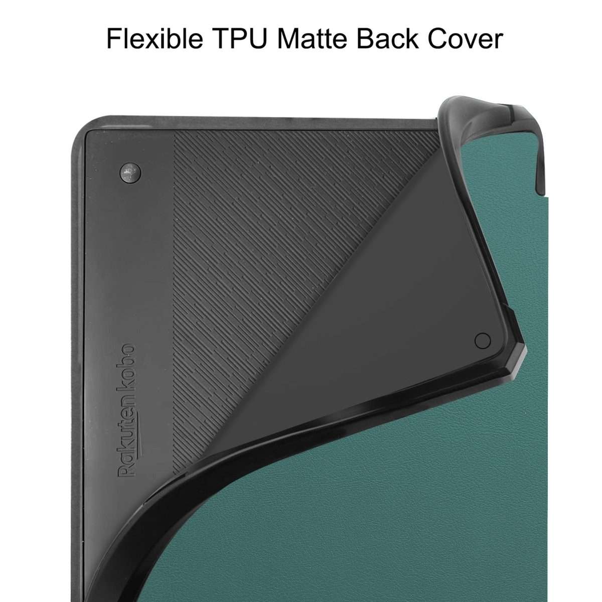 For Kobo Elipsa 2E Solid Color Deformation TPU Leather Smart Tablet Case(Green)