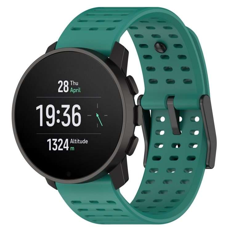 For Suunto 9 Peak Pro / Vertical / Race Silicone Replacement Watch Band(Pine Green)