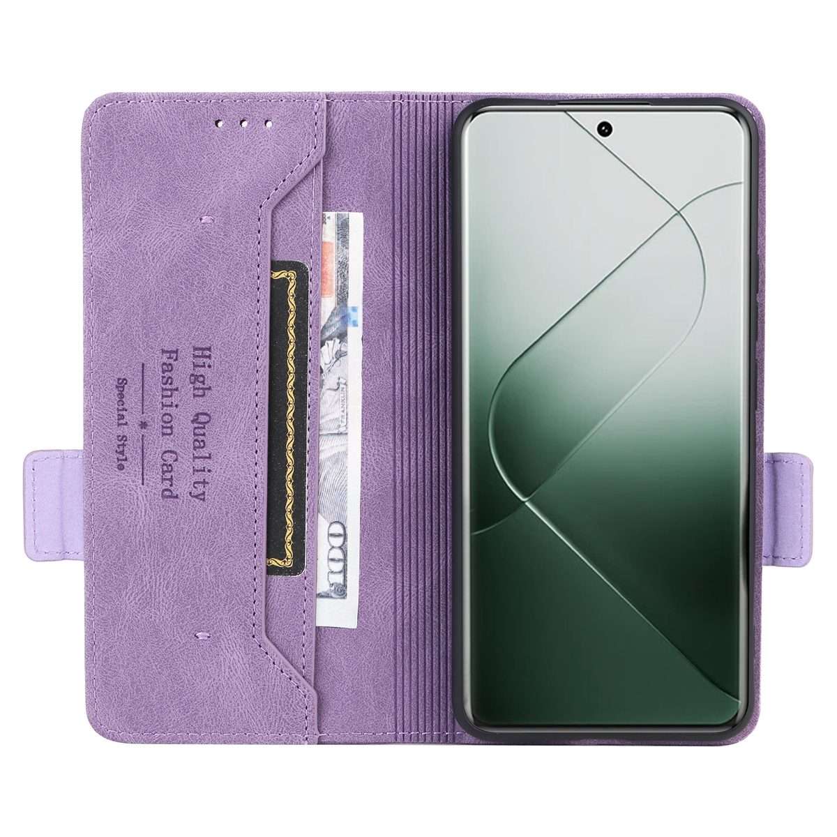 For Xiaomi 14 Pro Magnetic Clasp Leather Phone Case(Purple)