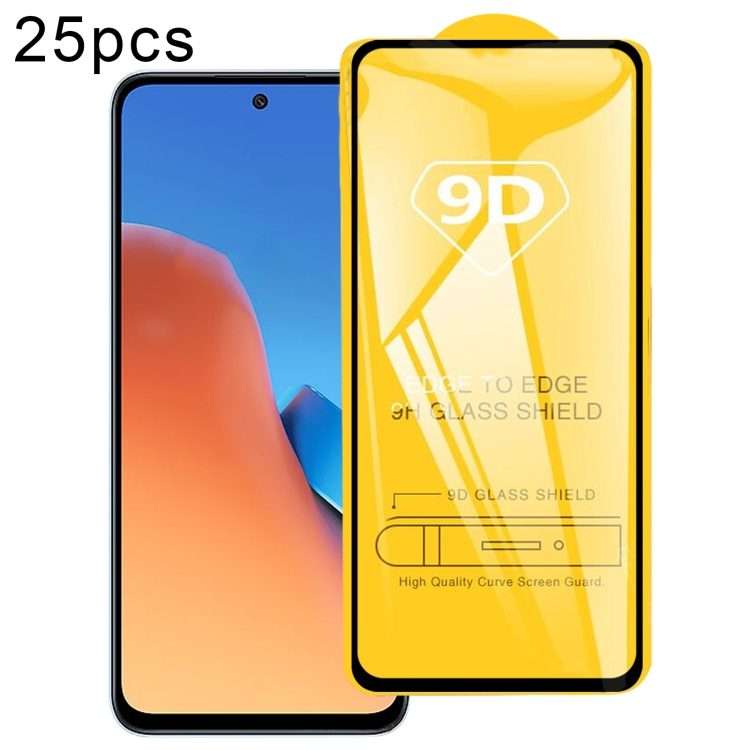 For Xiaomi Redmi 12 / 12R / 12 5G / Note 12R / Poco M6 Pro 5G 25pcs 9D Full Glue Screen Tempered G