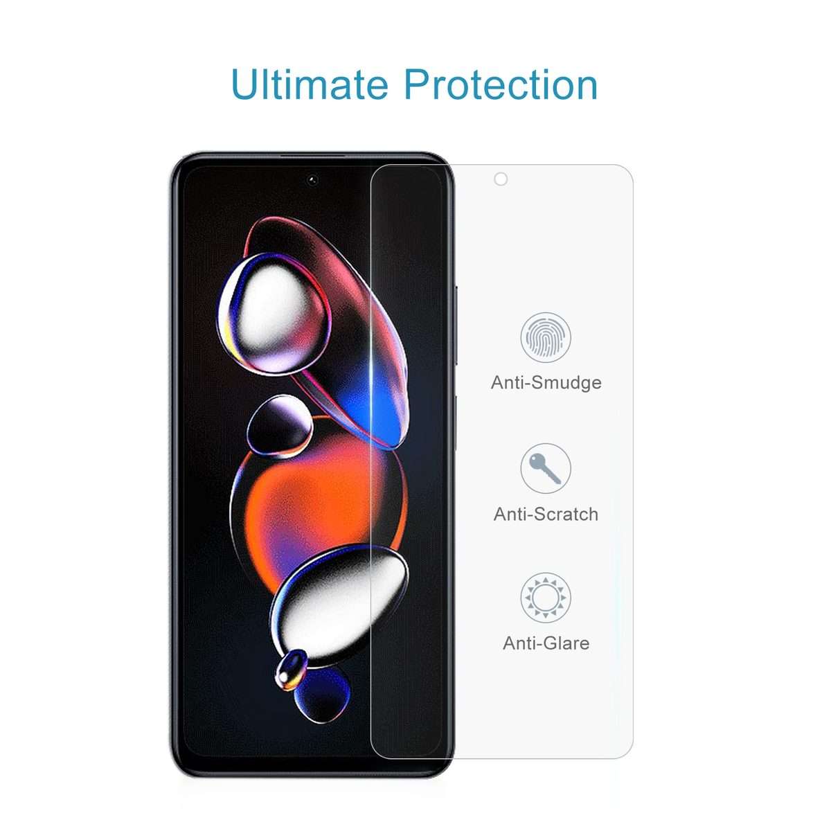 For Xiaomi Redmi Note 12T Pro 10pcs 0.26mm 9H 2.5D Tempered Glass Film