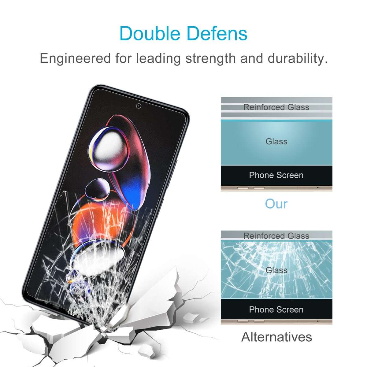 For Xiaomi Redmi Note 12T Pro 10pcs 0.26mm 9H 2.5D Tempered Glass Film