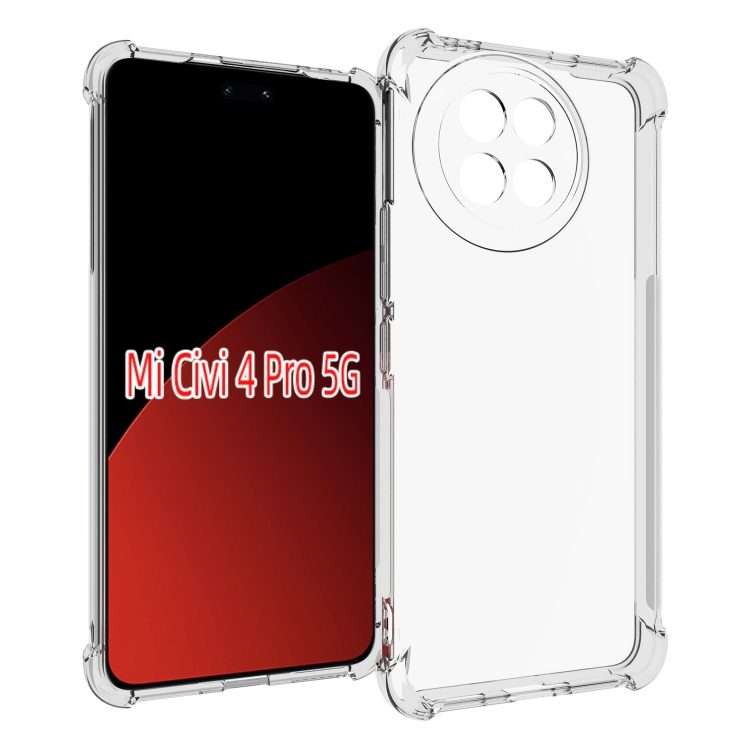 For Xiaomi Civi 4 Pro Shockproof Non-slip Thickening TPU Phone Case(Transparent)