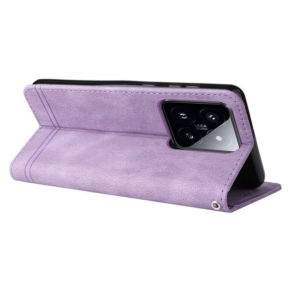 For Xiaomi 14 Pro Skin Feel Life Tree Metal Button Leather Phone Case(Purple)
