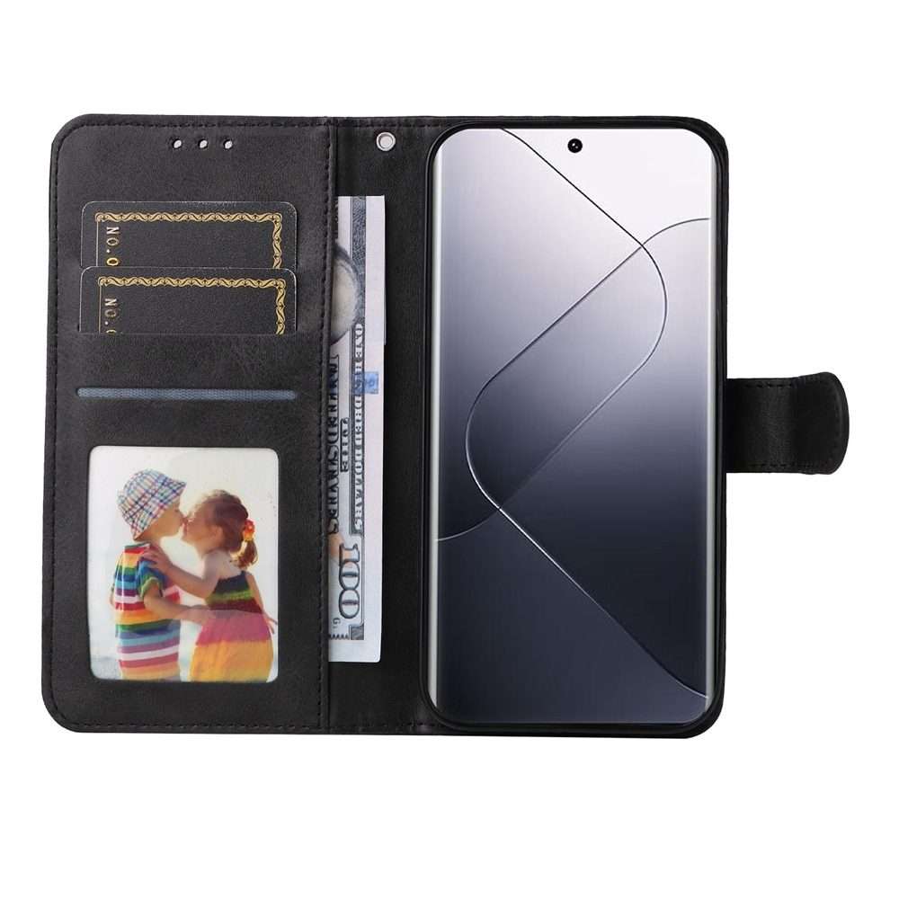 For Xiaomi 14 Pro Classic Calf Texture Flip Leather Phone Case(Black)