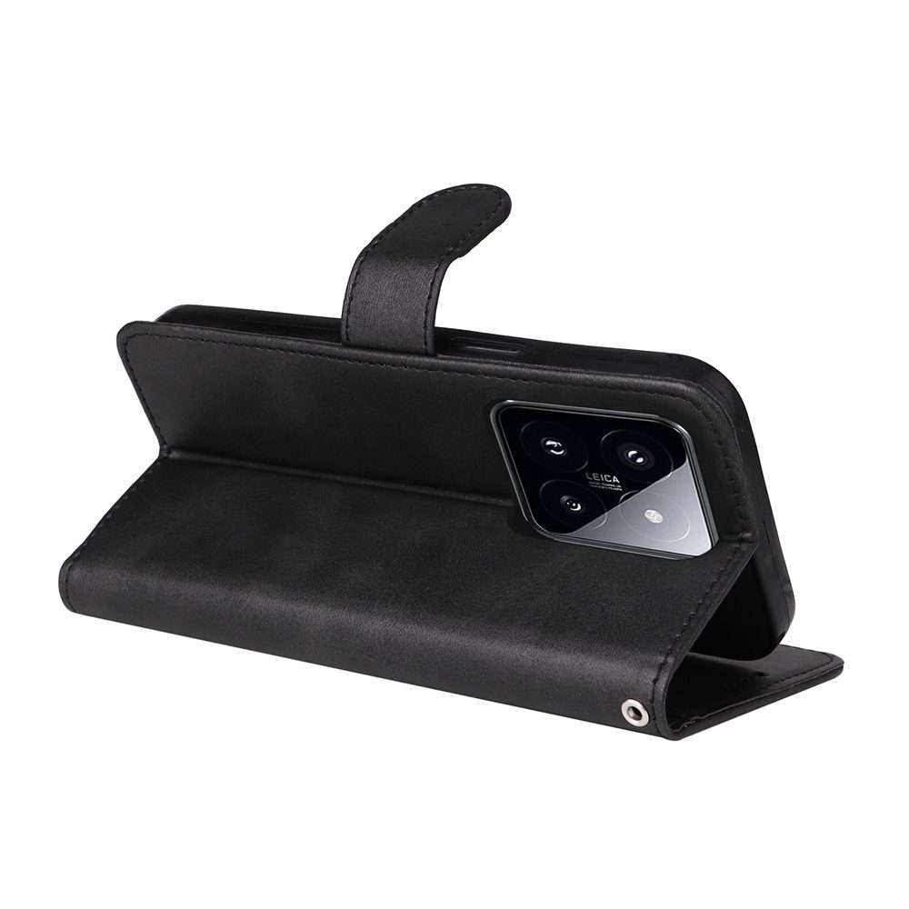 For Xiaomi 14 Pro Classic Calf Texture Flip Leather Phone Case(Black)