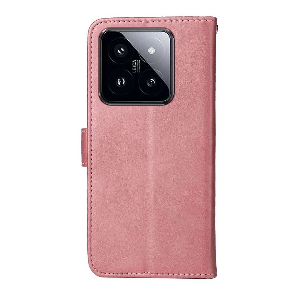 For Xiaomi 14 Pro Classic Calf Texture Flip Leather Phone Case(Rose Gold)