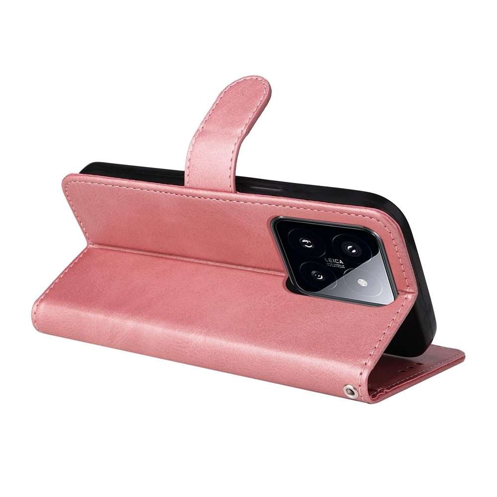 For Xiaomi 14 Pro Classic Calf Texture Flip Leather Phone Case(Rose Gold)