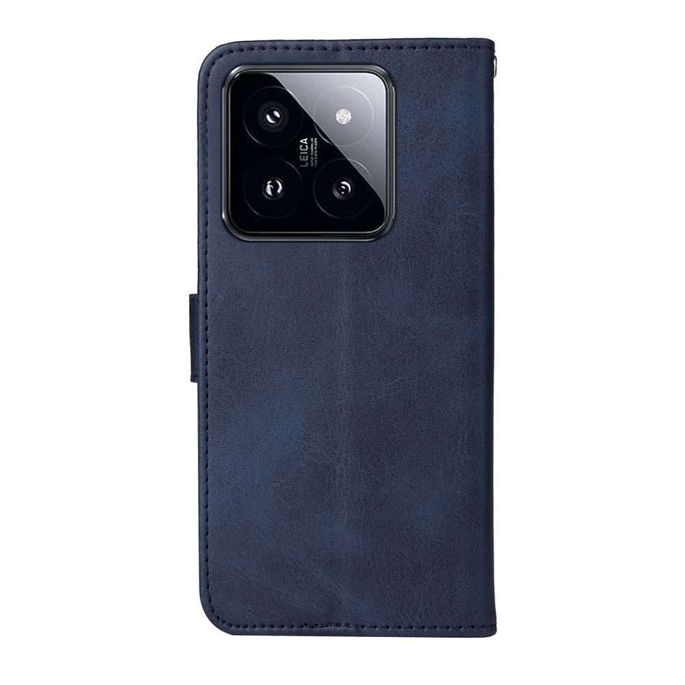 For Xiaomi 14 Pro Classic Calf Texture Flip Leather Phone Case(Blue)