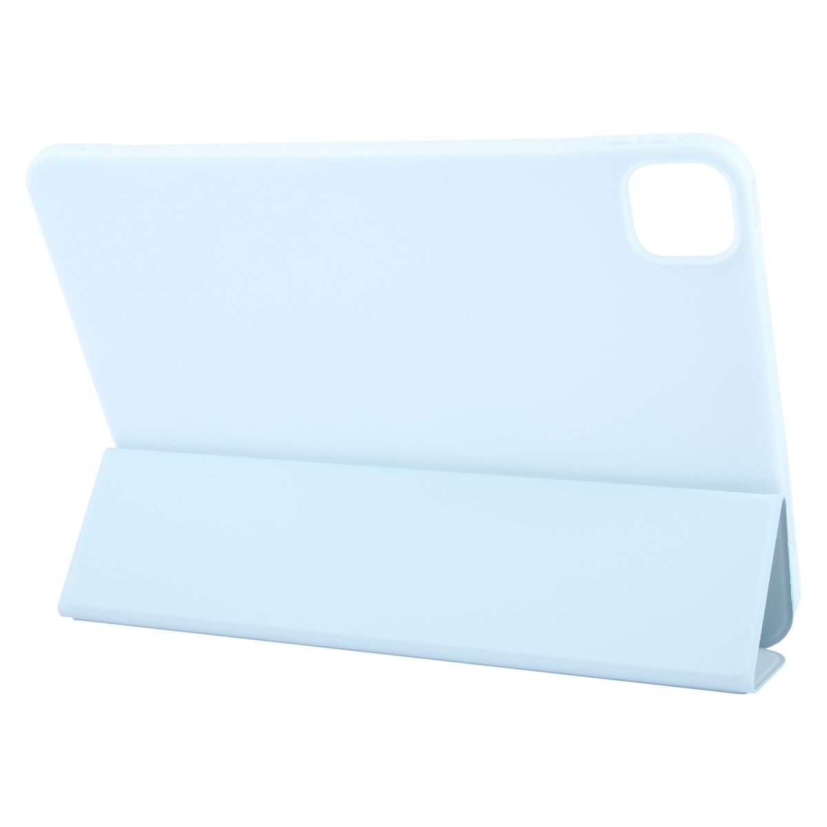 For iPad Pro 11 2025 / 2024 GEBEI 3-folding Holder Shockproof Flip Leather Tablet Case(Sky Blue)