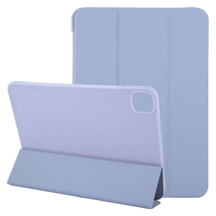 For iPad Pro 13 2025 / 2024 GEBEI 3-folding Holder Shockproof Flip Leather Tabl ... (Light Purple)
