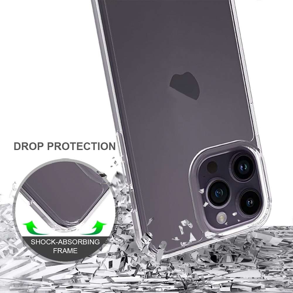 For iPhone 15 Pro Max Scratchproof Acrylic TPU Phone Case(Transparent)
