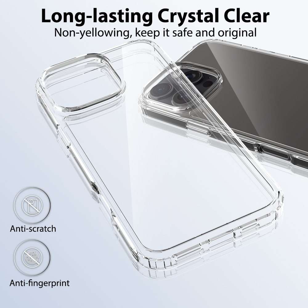 For iPhone 16 Pro Max Scratchproof Acrylic TPU Phone Case(Transparent)