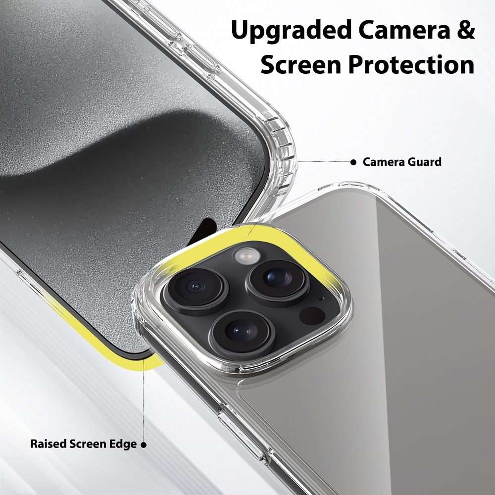 For iPhone 16 Pro Max Scratchproof Acrylic TPU Phone Case(Transparent)