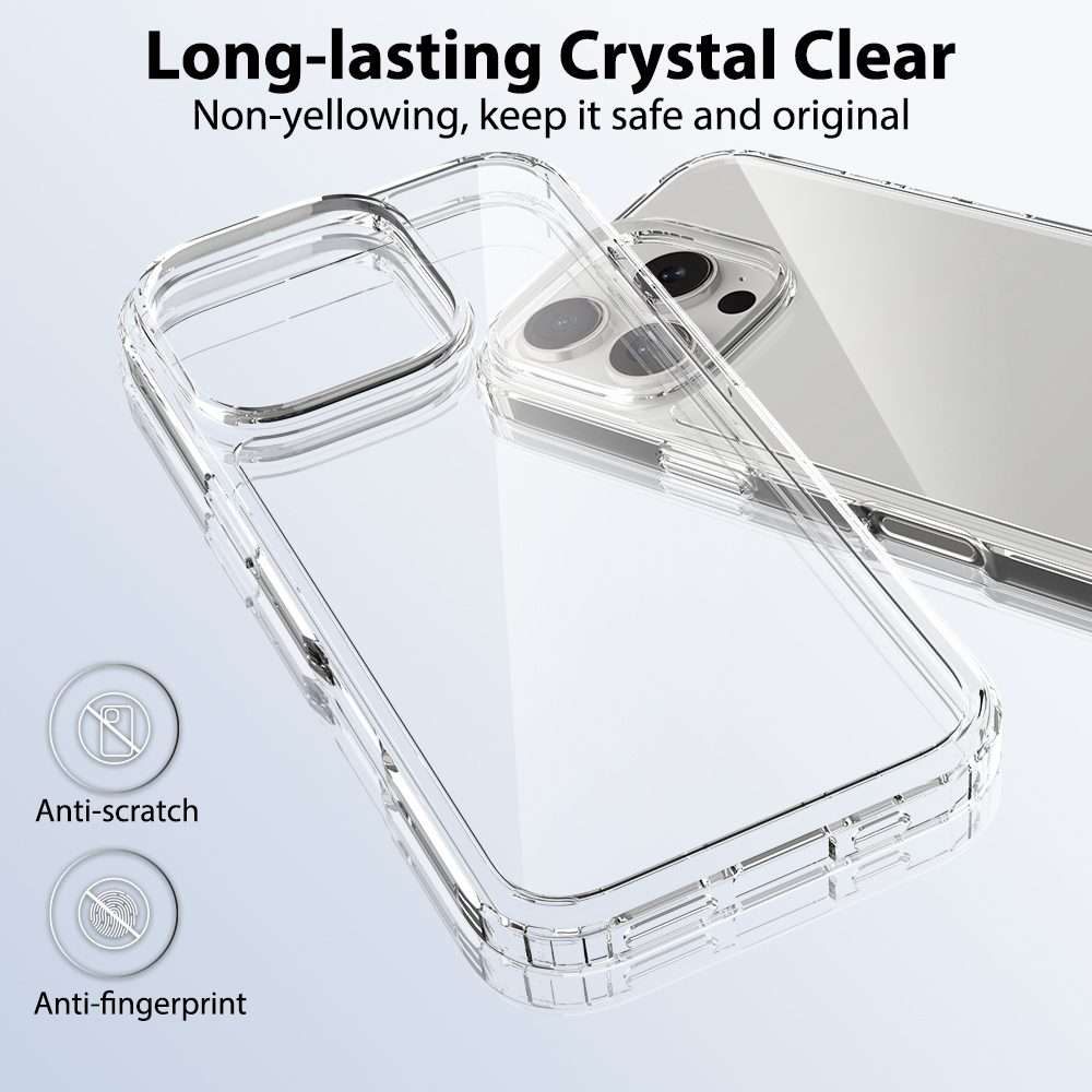 For iPhone 16 Pro Scratchproof Acrylic TPU Phone Case(Transparent)