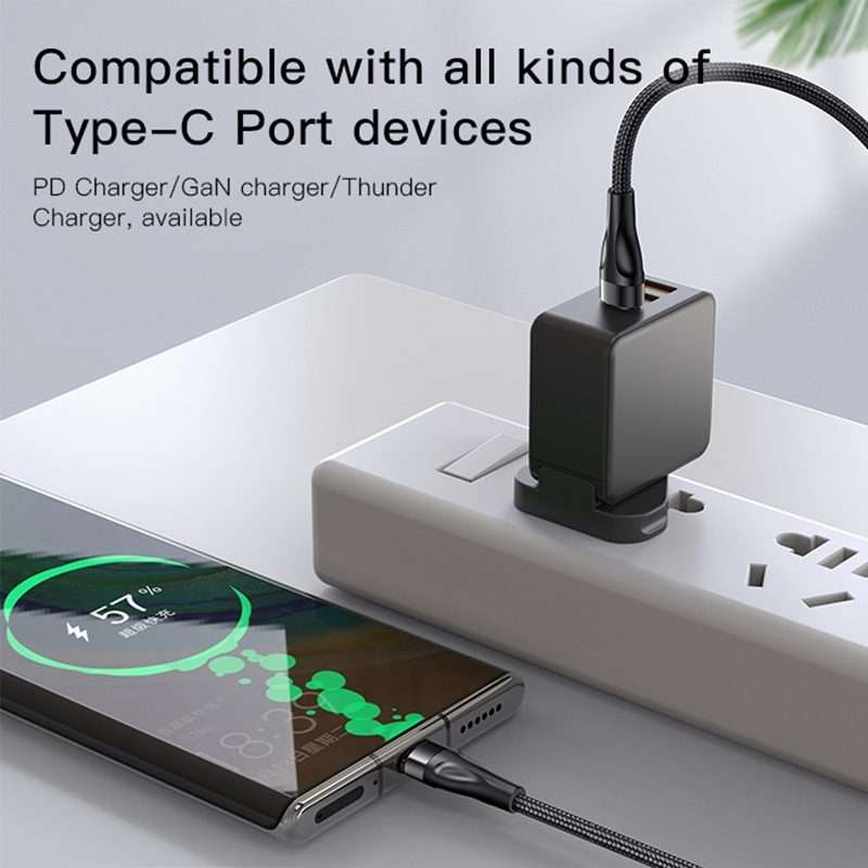 YESIDO CA110 1.2m 4A Type-C to Dual Type-C + Dual 8 Pin Charging Cable(Black)