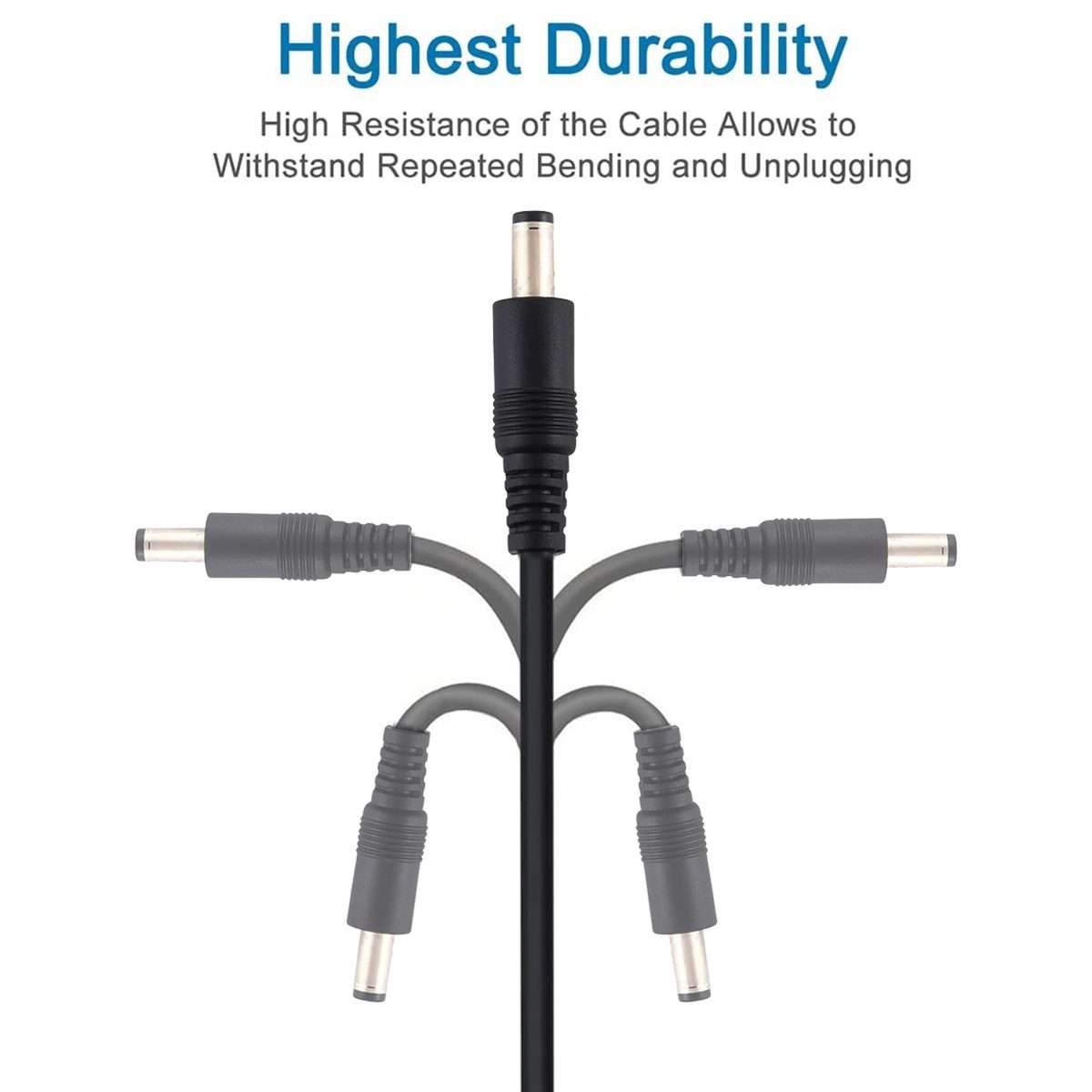 8A 5.5 x 2.1mm Female to Male DC Power Extension Cable(Black)