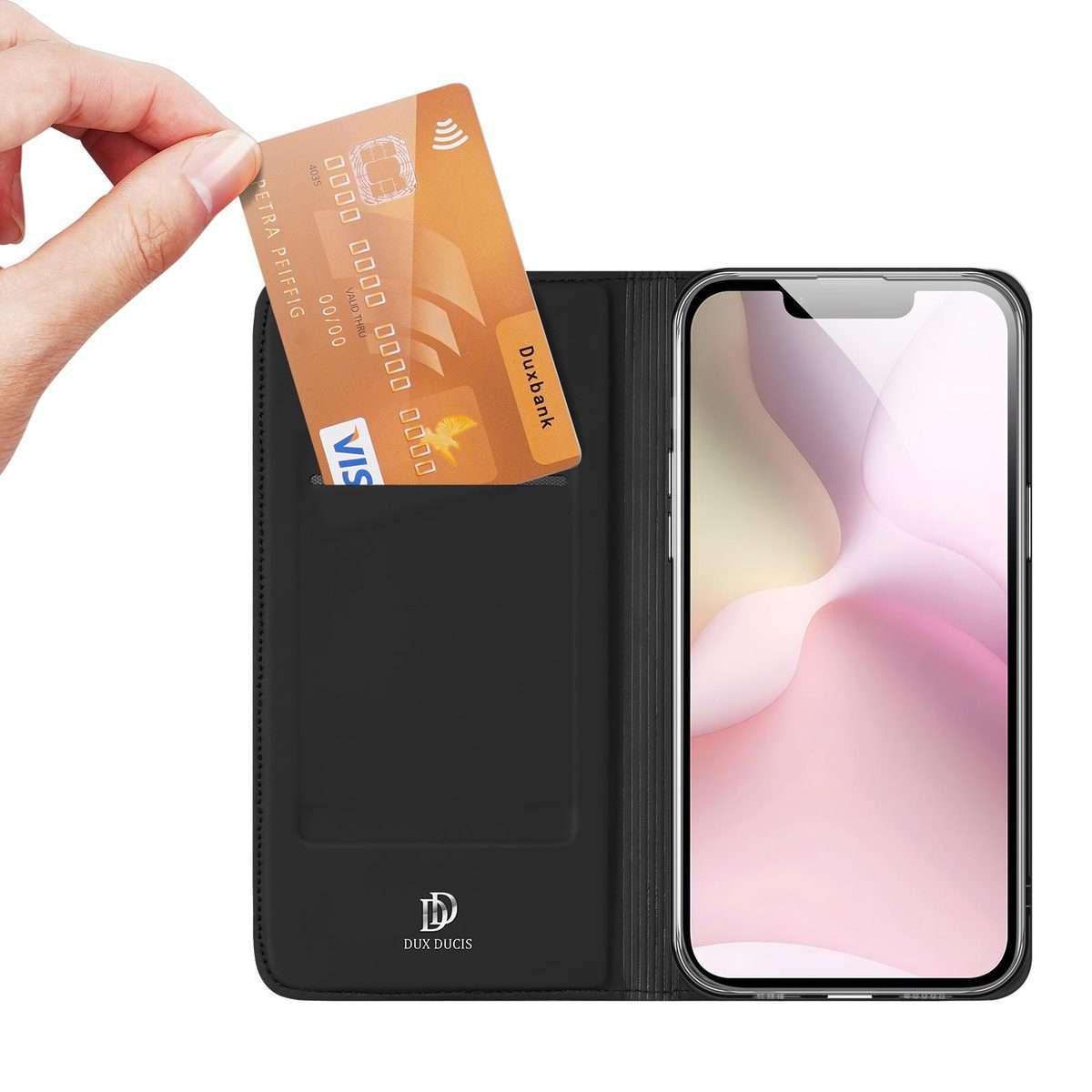 For iPhone 17e / 16e DUX DUCIS Skin Pro Series Flip Leather Phone Case(Black)