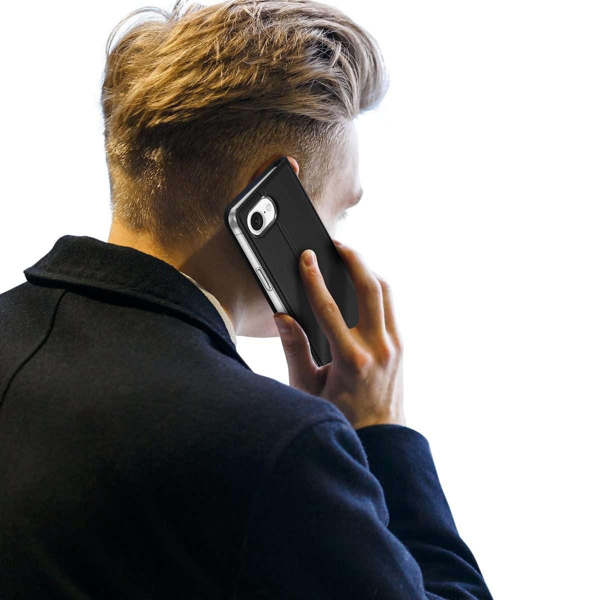 For iPhone 17e / 16e DUX DUCIS Skin Pro Series Flip Leather Phone Case(Black)