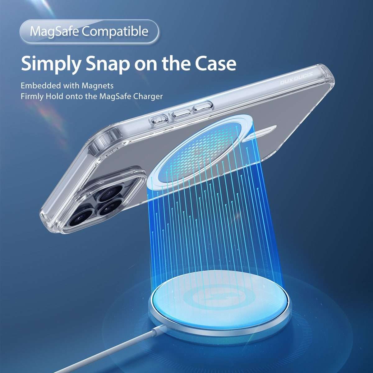 For iPhone 16 Pro Max DUX DUCIS Clin Mag Series Magsafe TPU Phone Case(Transparent)