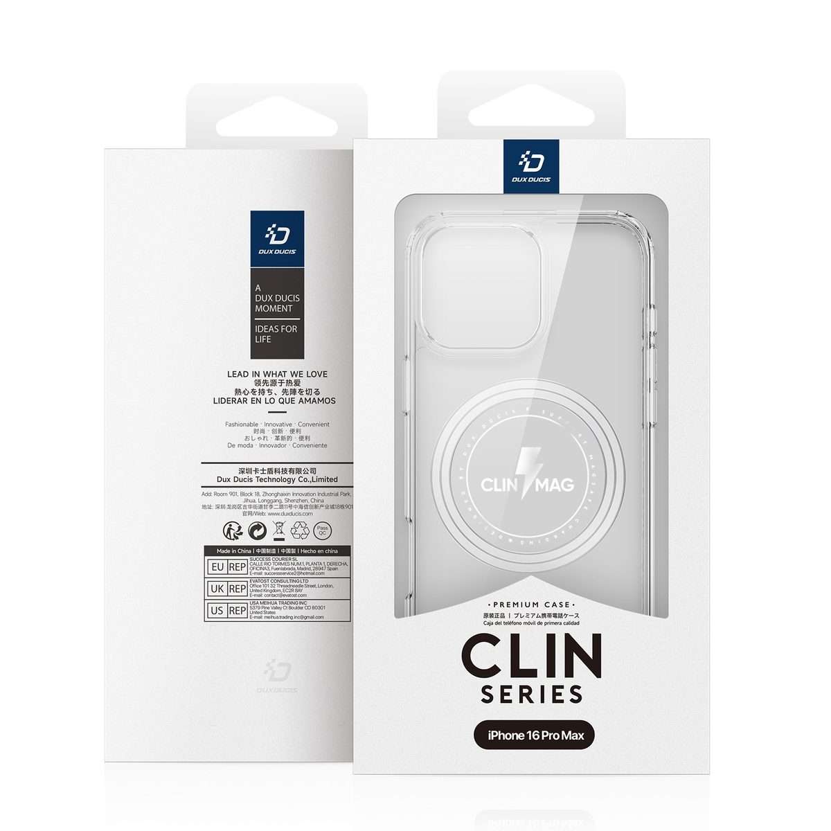 For iPhone 16 Pro Max DUX DUCIS Clin Mag Series Magsafe TPU Phone Case(Transparent)