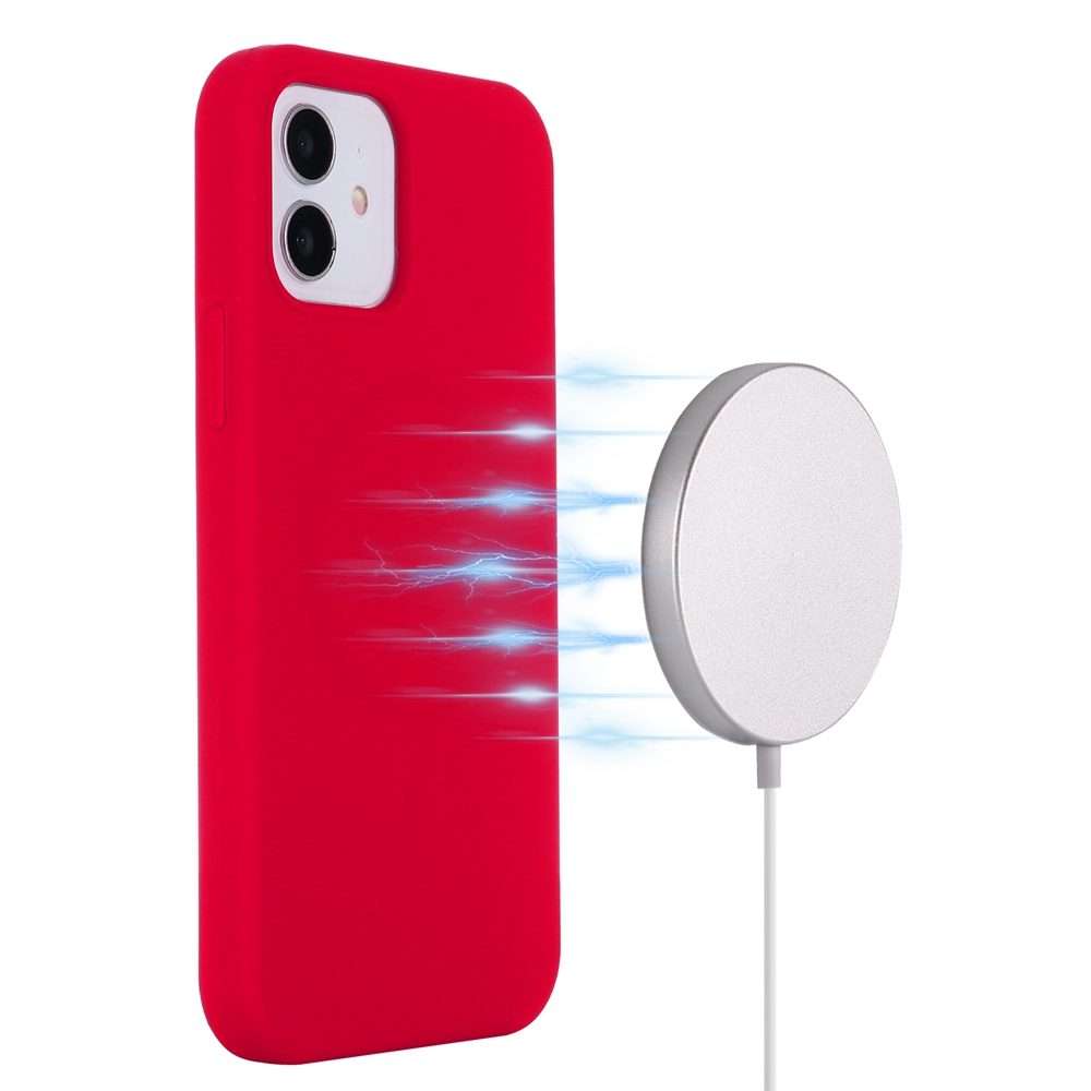 For iPhone 15 Pro Shockproof Silicone Magsafe Phone Case(Red)
