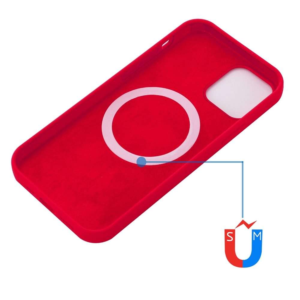 For iPhone 15 Pro Shockproof Silicone Magsafe Phone Case(Red)