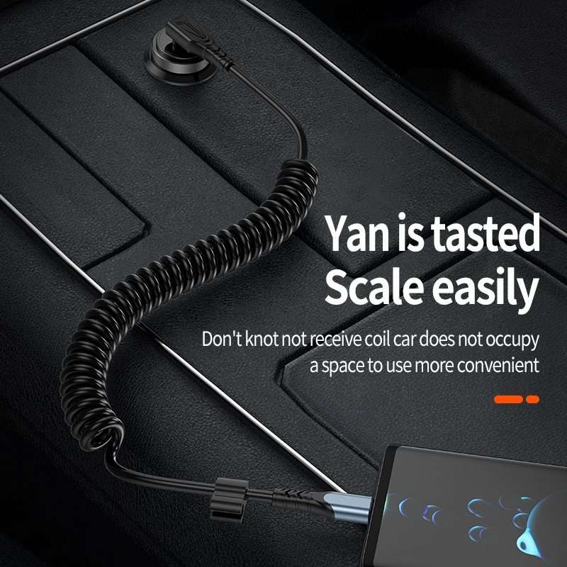 Type-C to Type-C Elbow Spring Charging Data Cable, Length: 1.5m(Black)