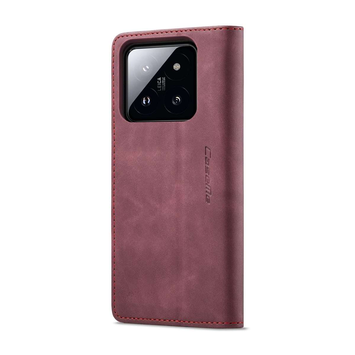 For Xiaomi 14 Pro CaseMe 013 Multifunctional Horizontal Flip Leather Phone Case(Wine Red)