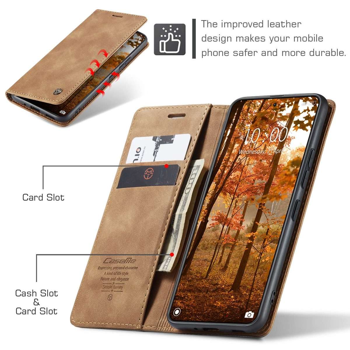 For Xiaomi 14 Pro CaseMe 013 Multifunctional Horizontal Flip Leather Phone Case(Brown)