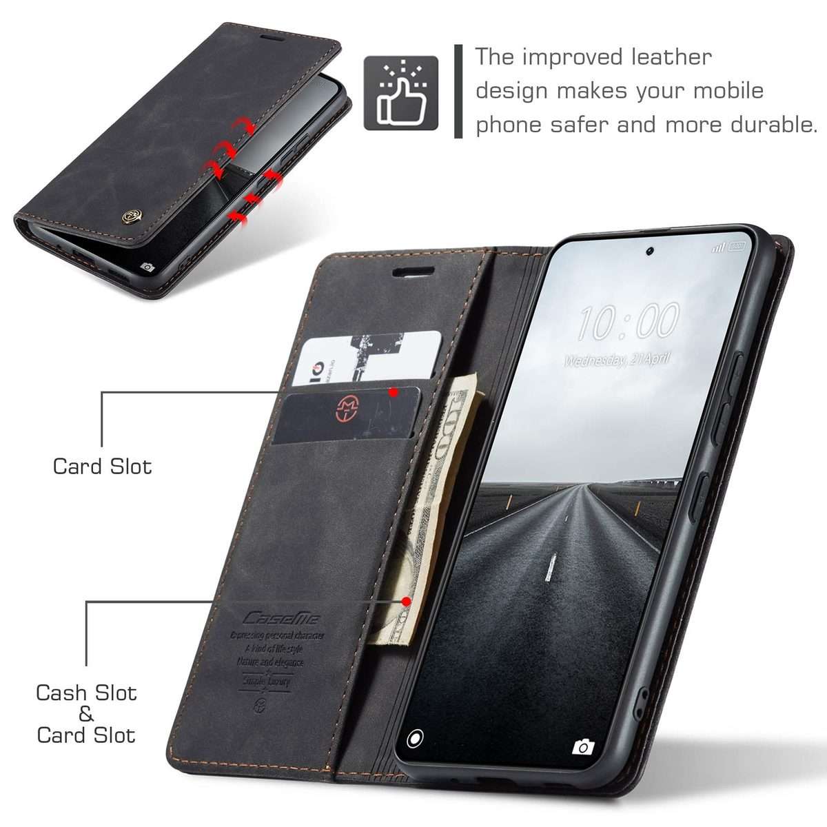 For Xiaomi 14 Pro CaseMe 013 Multifunctional Horizontal Flip Leather Phone Case(Black)